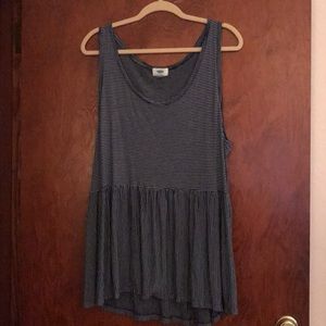 Peplum hem tank top